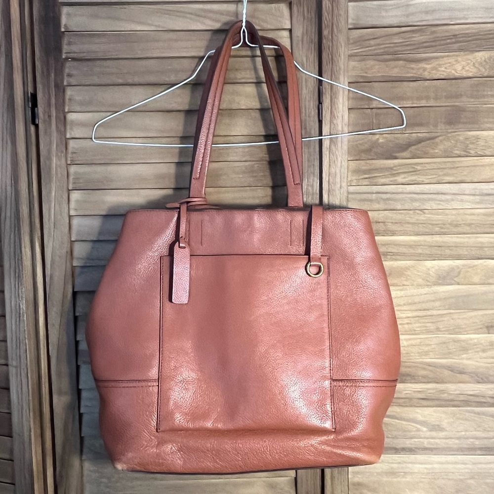 Elegant Leather Tote Bag - J Crew